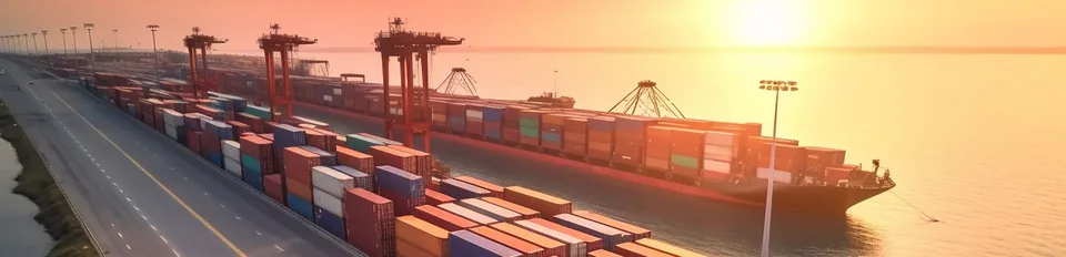 Container port used for international freight coordination