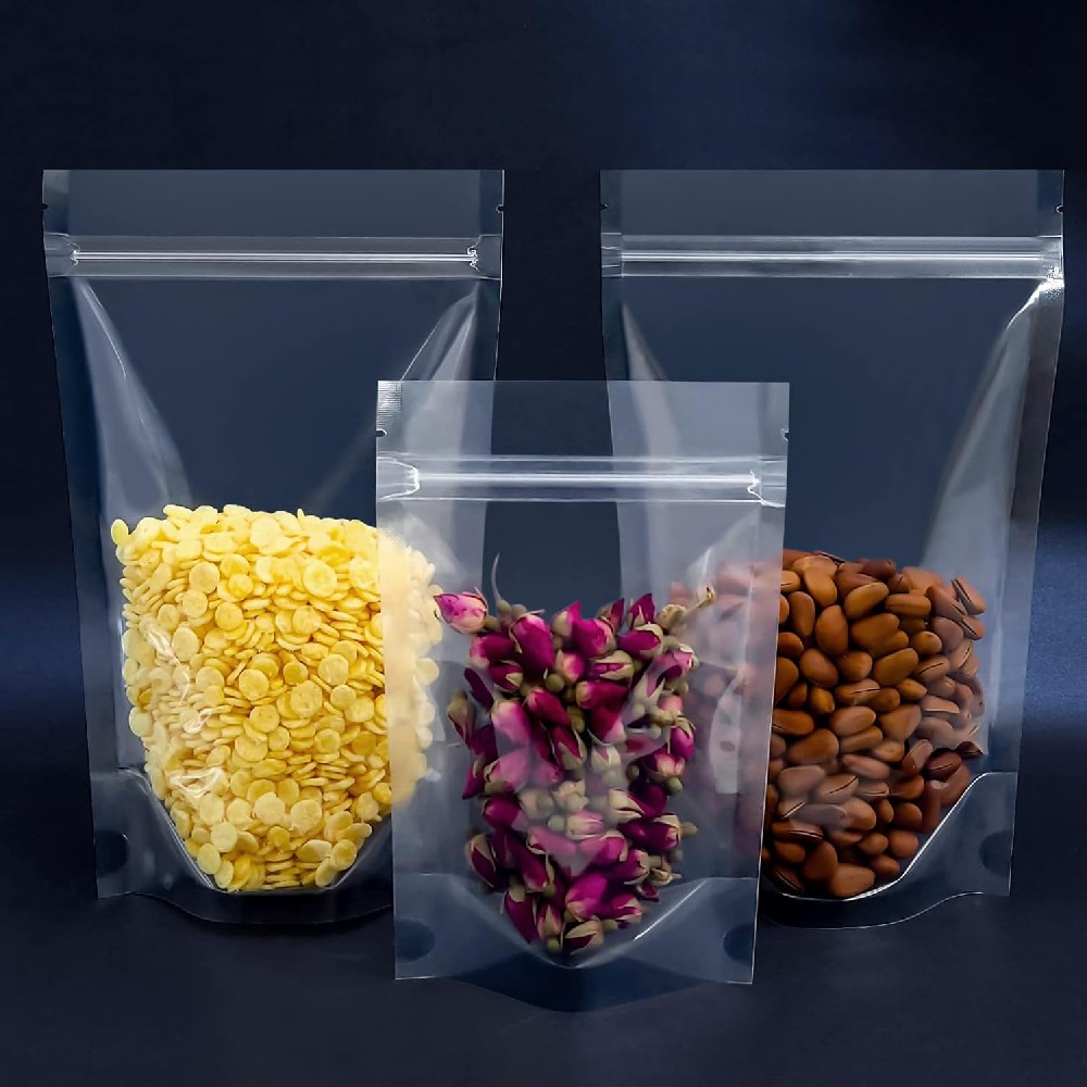 Clear resealable packaging bags